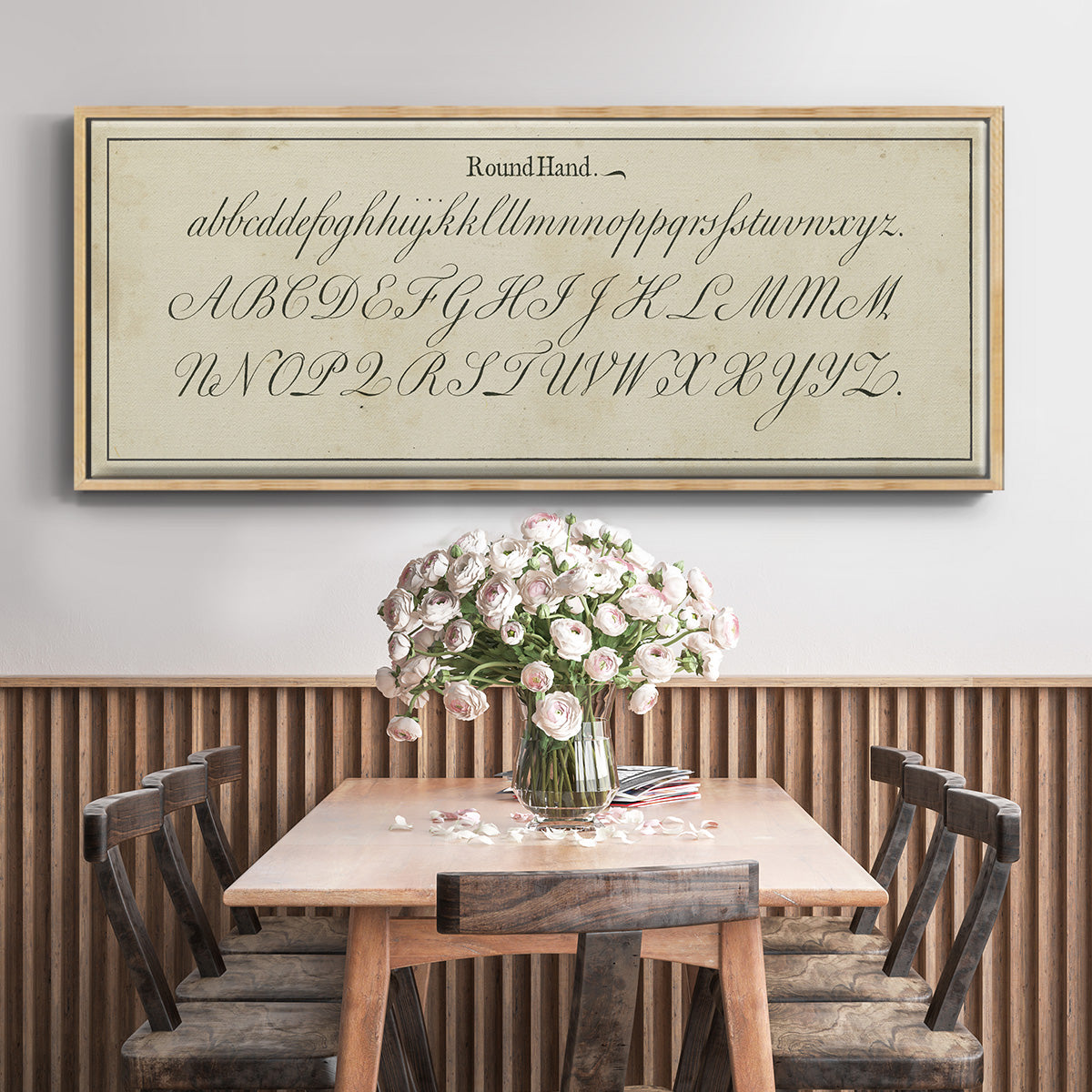 Manuscript Sampler IV - Floater Framed Canvas Print
