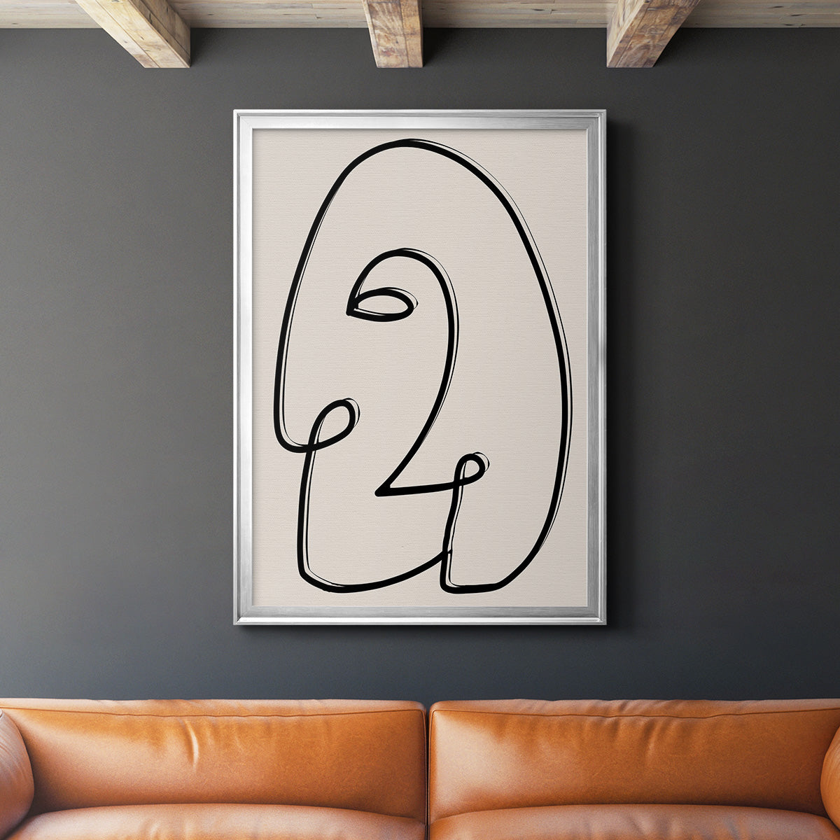 Face It II - Modern Framed Canvas Print