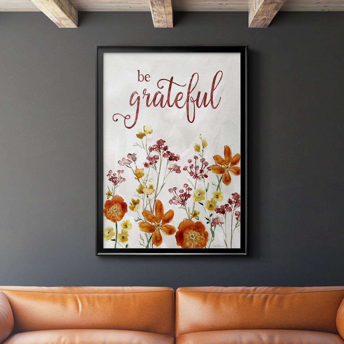 Grateful Catalina Bouquet - Modern Framed Canvas Print