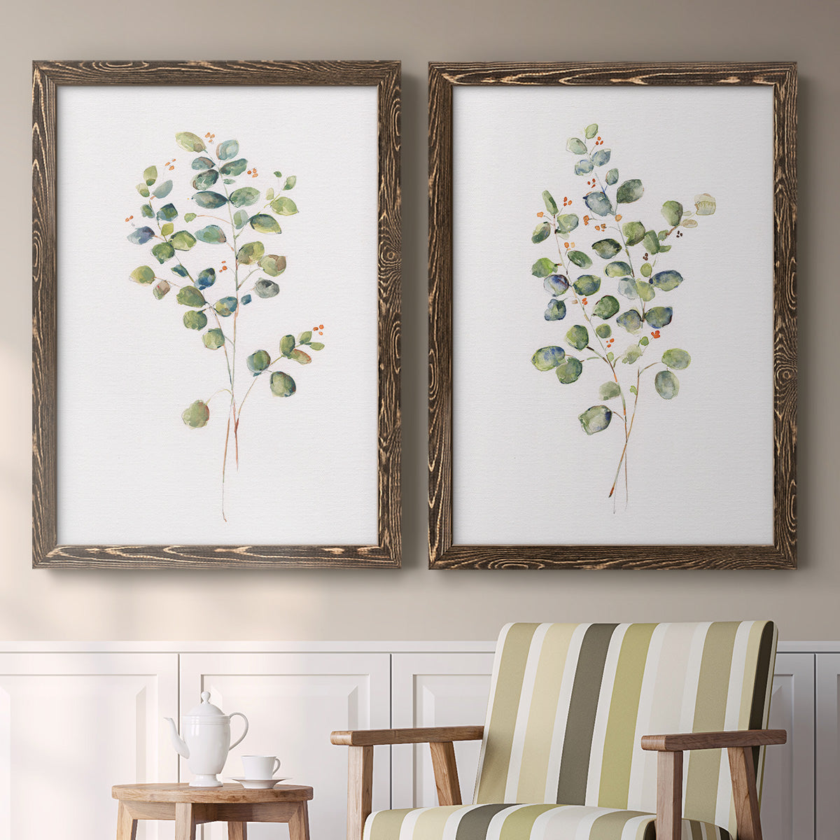 Eucalyptus I   - Premium Framed Canvas 2 Piece Set - Ready to Hang