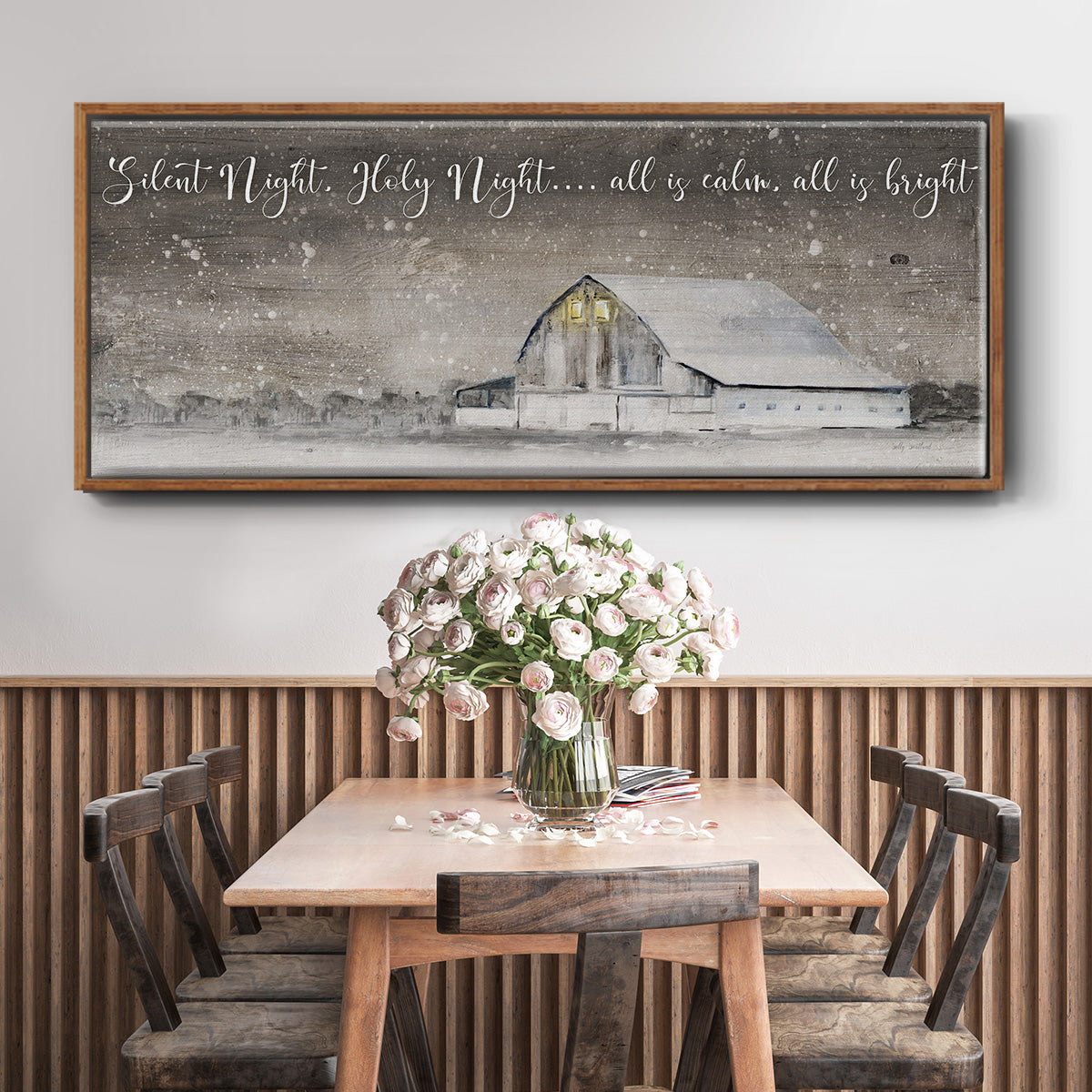 Silent Night - Floater Framed Canvas Print