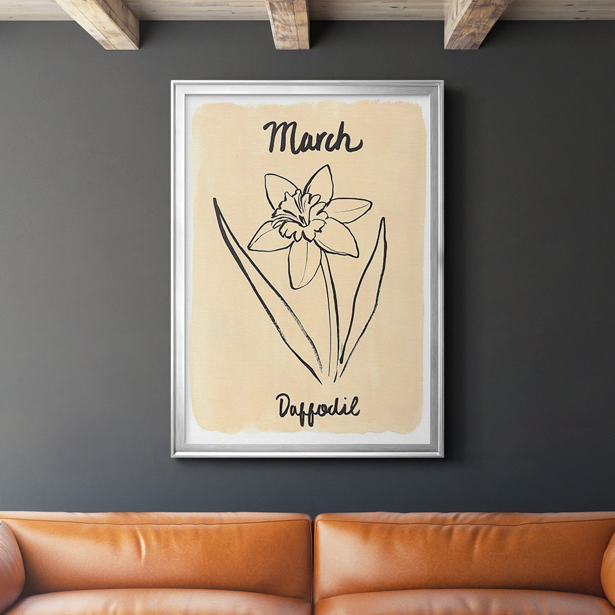 Birth Month III - Modern Framed Canvas Print