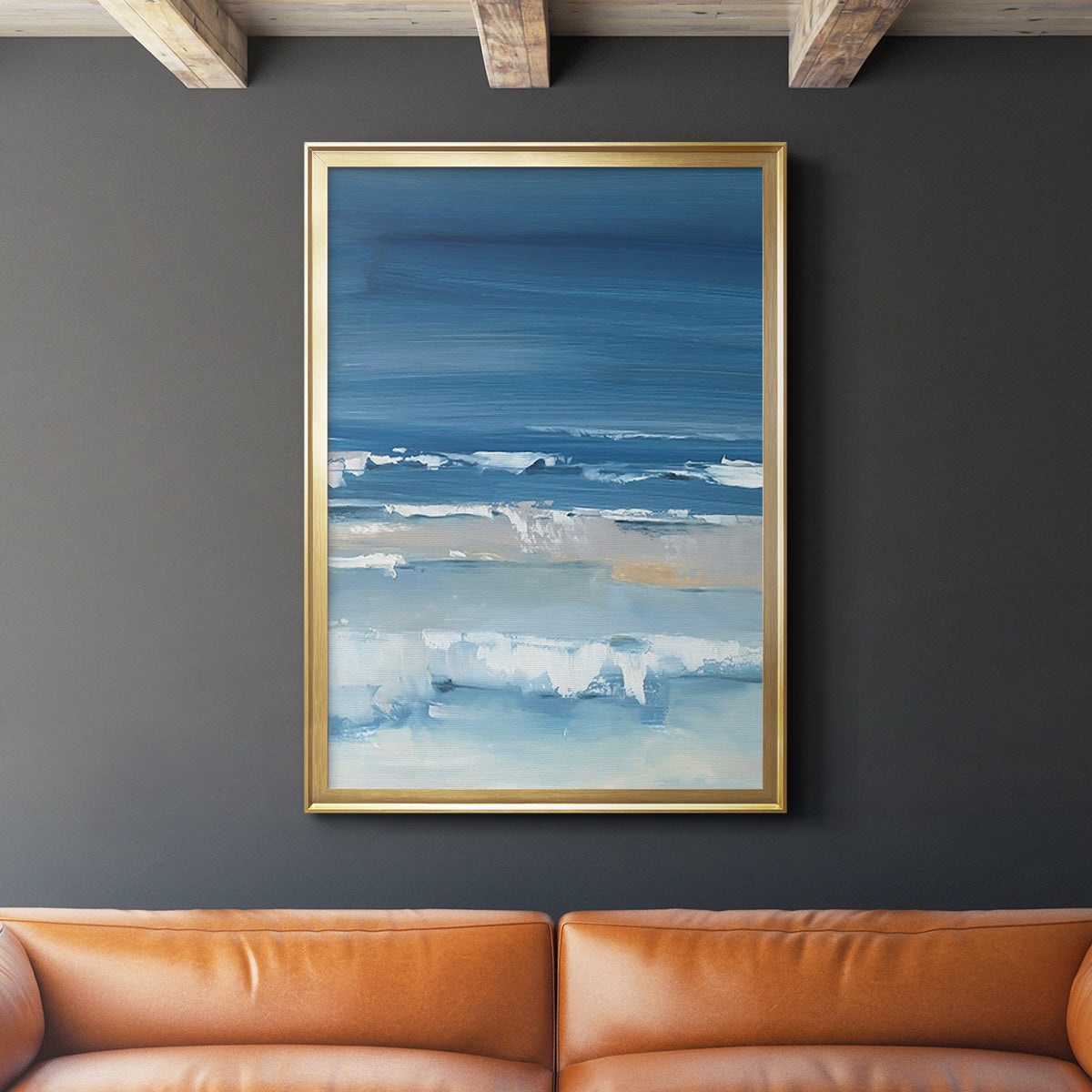 Coastal Colors I - Modern Framed Canvas Print