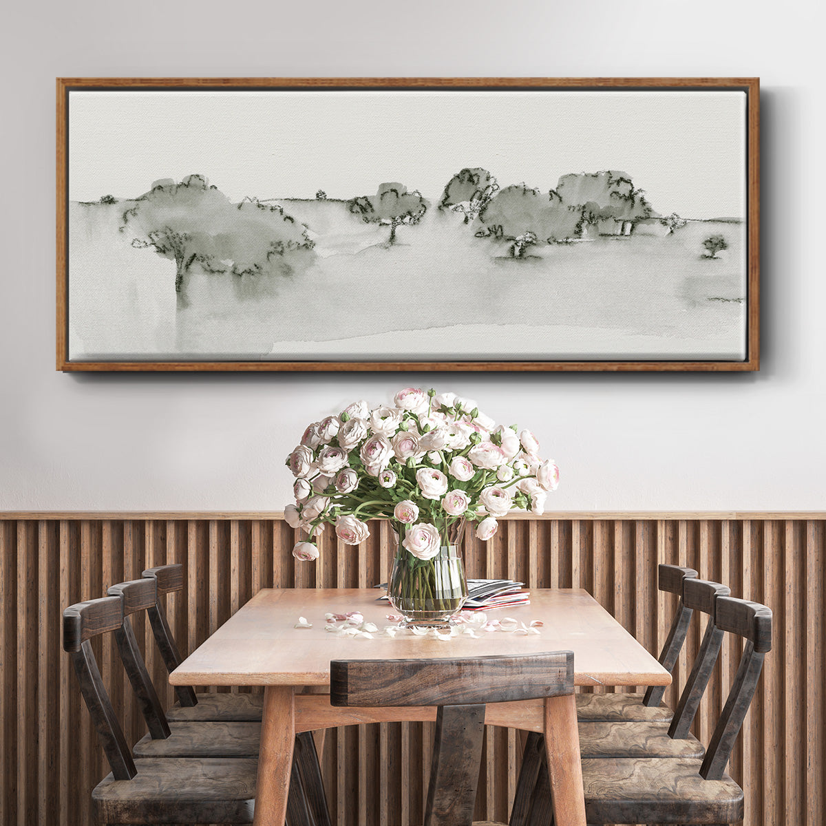 Scenic Scribble I - Floater Framed Canvas Print