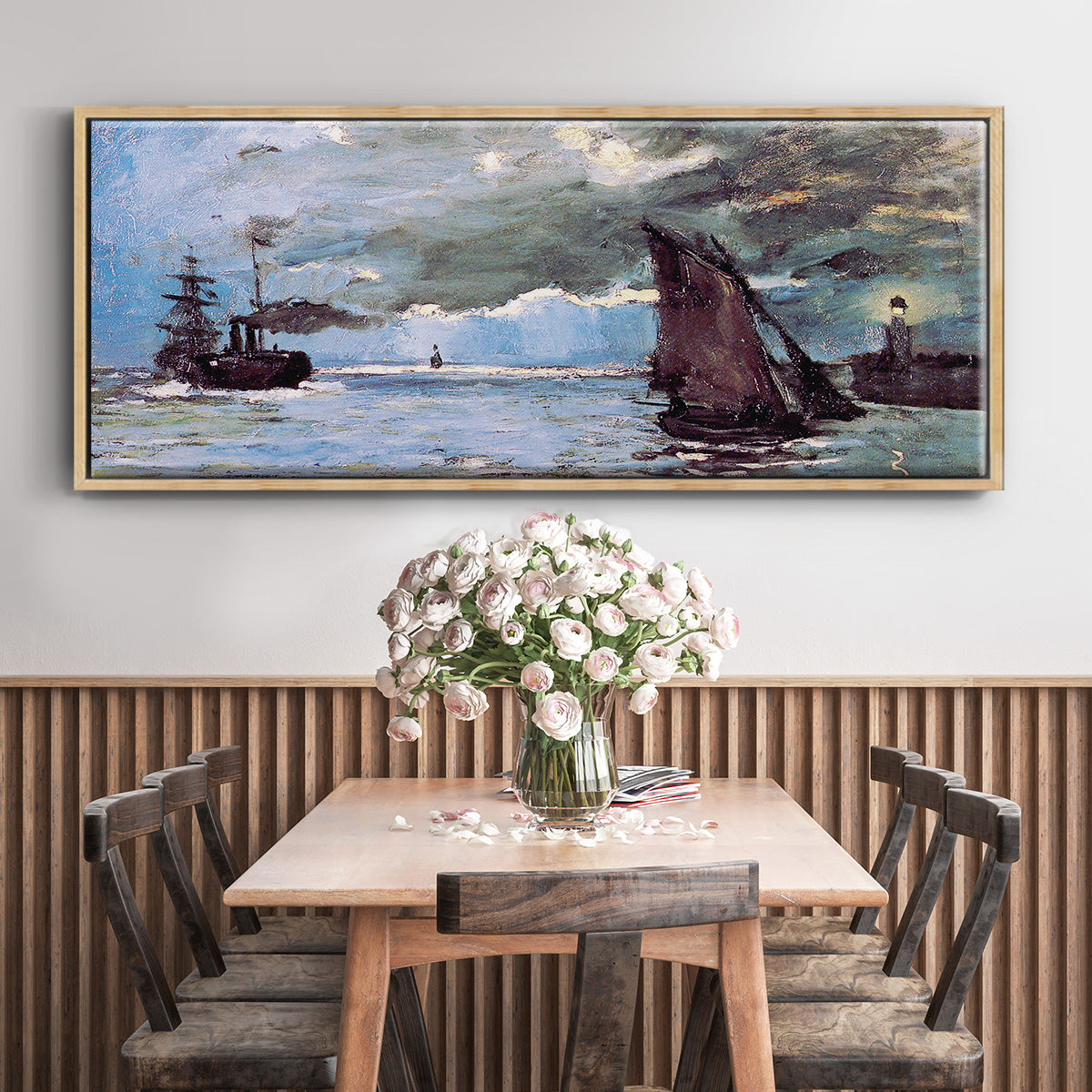 Seascape - Floater Framed Canvas Print