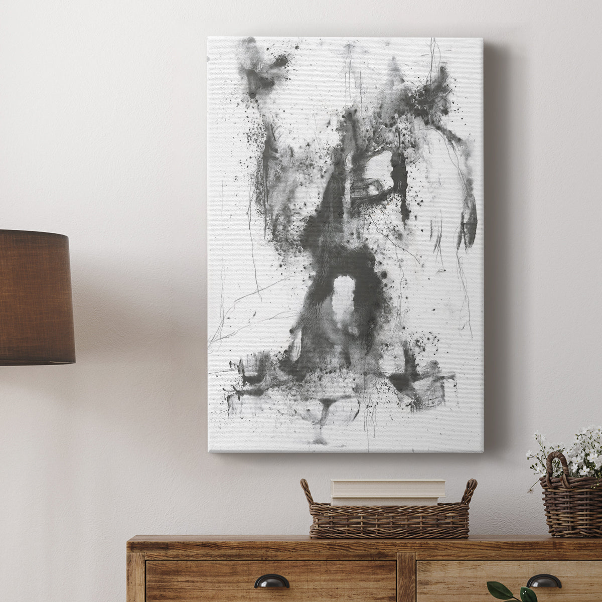 Graphite Abstract II - Canvas Art Print