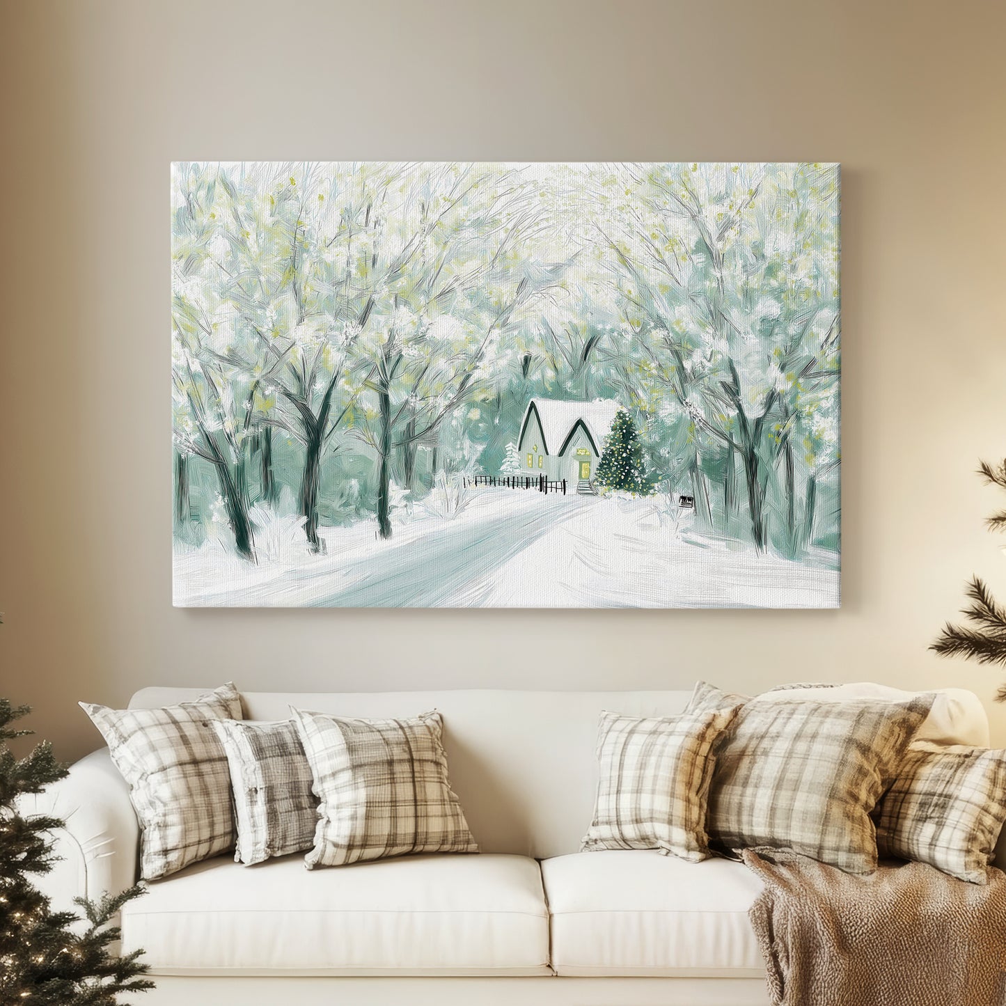 Eve of Snowwhite Midwinter - Canvas Art Print