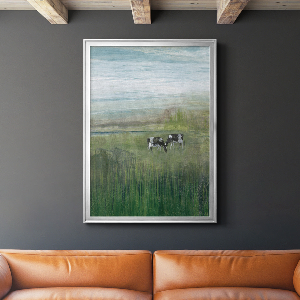 Out to Pasture I - Modern Framed Canvas Print