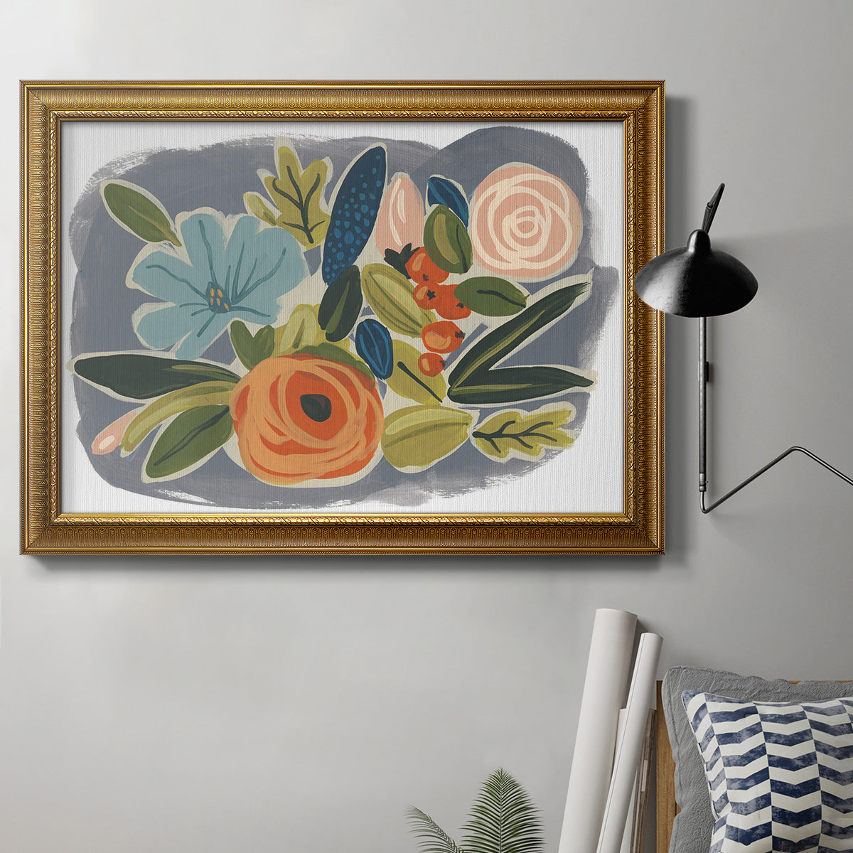 Bright Botany I Premium Framed Canvas- Ready to Hang