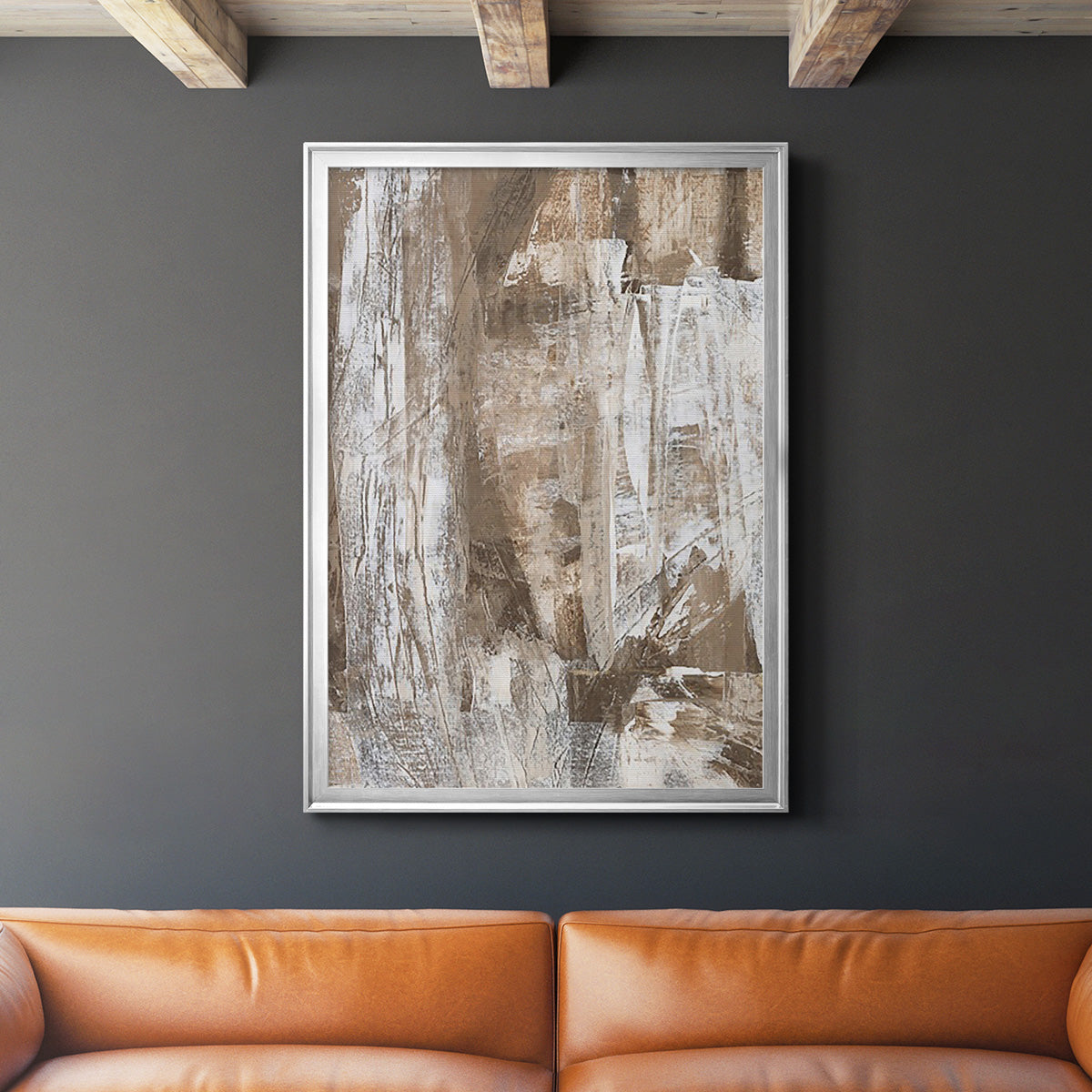 Bronzed I - Modern Framed Canvas Print