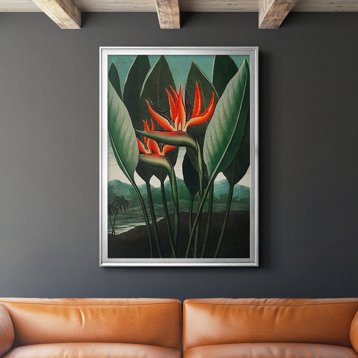 Temple of Flora IV - Modern Framed Canvas Print