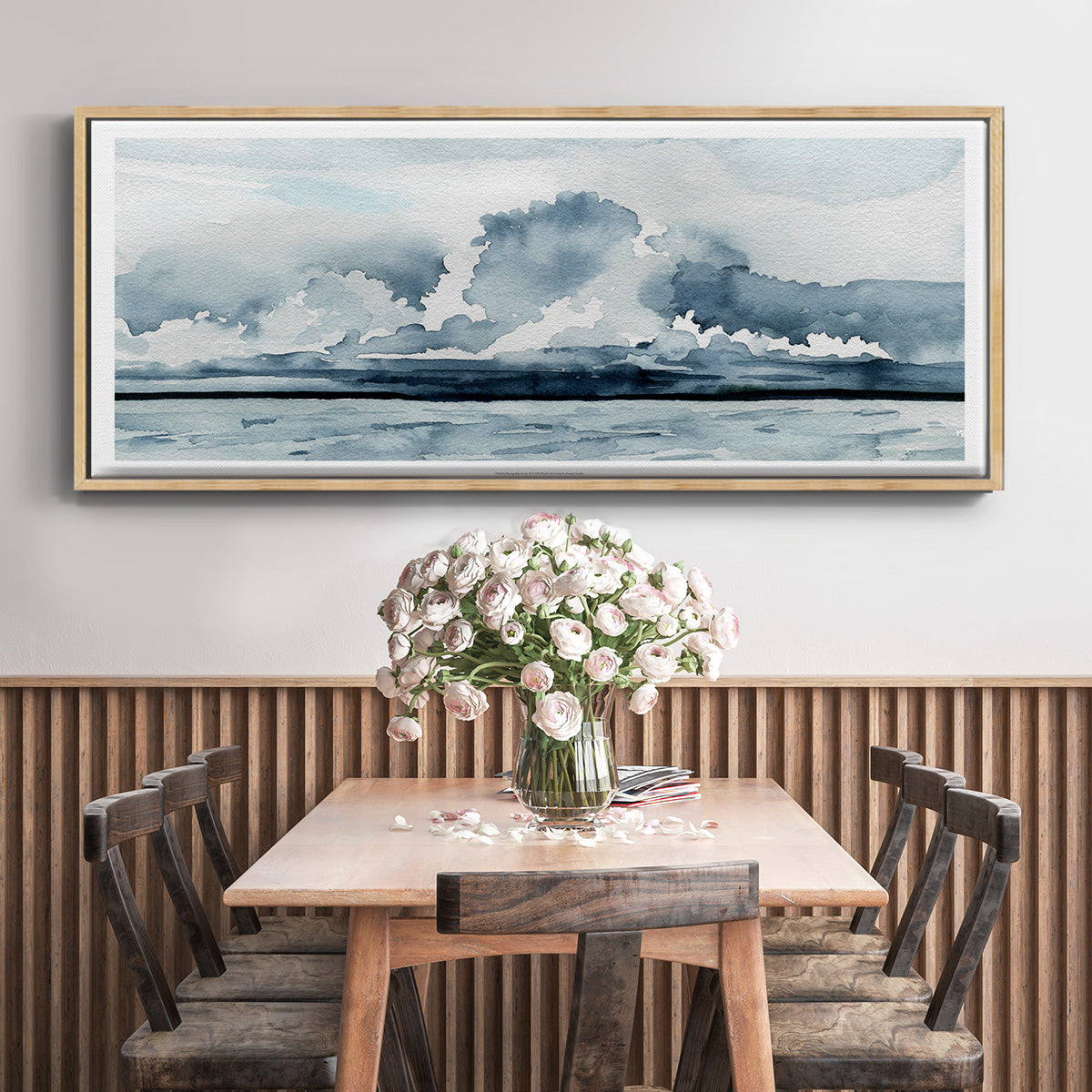 Passing Rain Storm II - Floater Framed Canvas Print