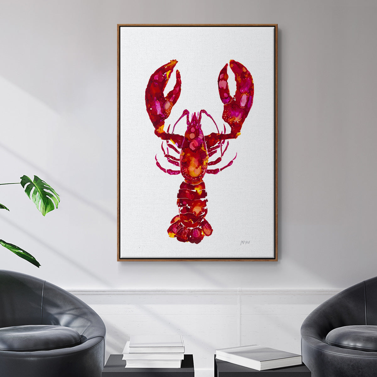 Lobster - Floater Framed Canvas Print