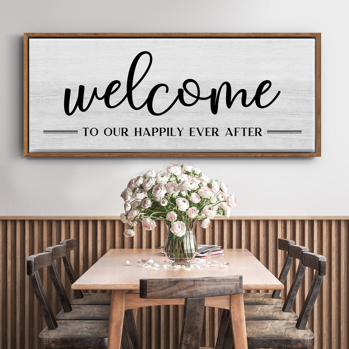 Welcome Ever After - Floater Framed Canvas Print