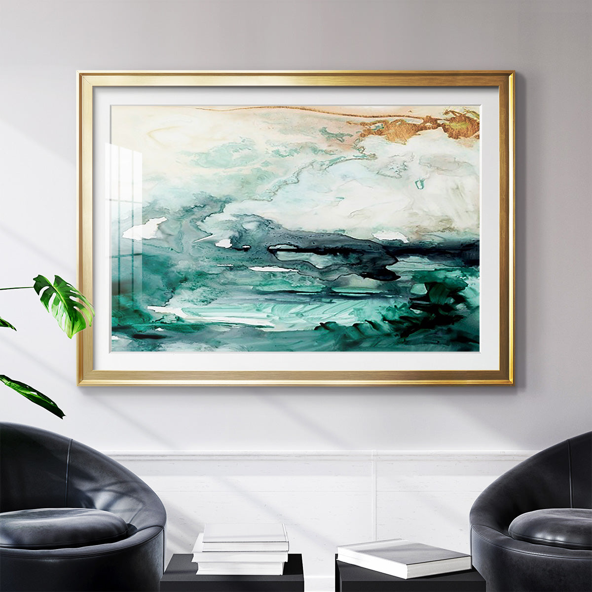 Sea Foam Flow I - Modern Framed Art Print