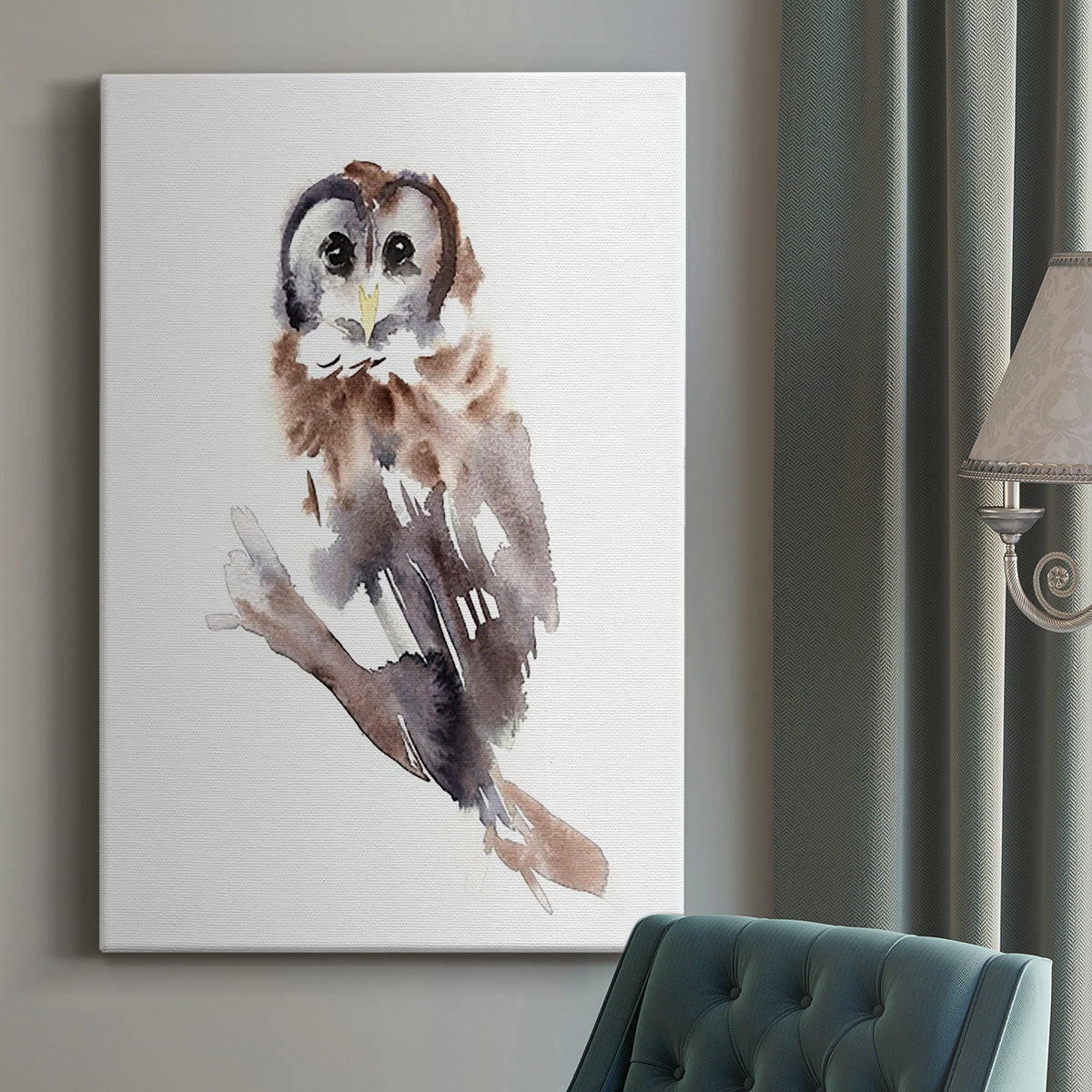 Barred Owl Impressions II Premium Gallery Wrapped Canvas - Ready to Hang