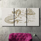 Three-panel canvas wall art featuring whimsical mermaid resting by sea, displayed in a living room above a suede accent chair.