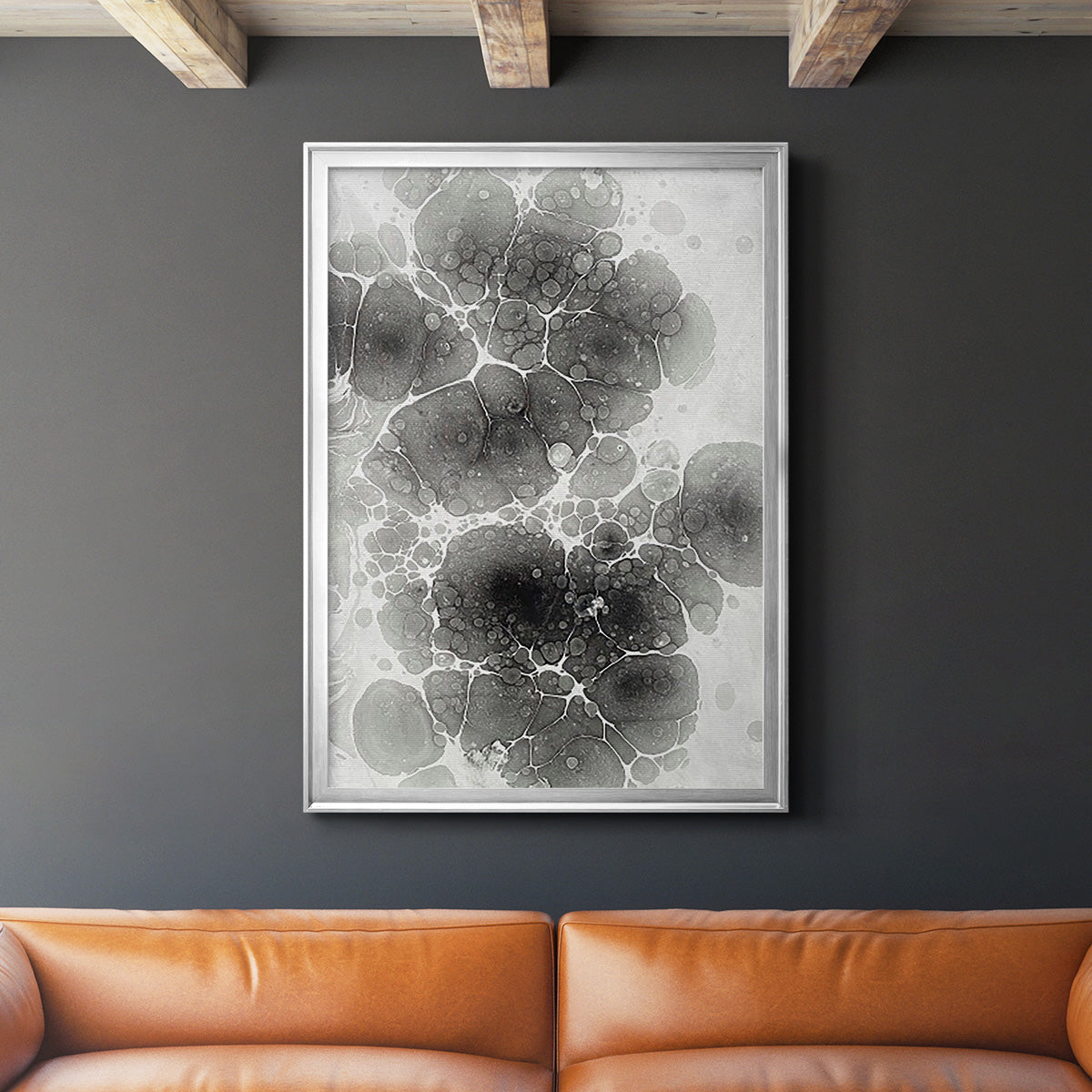 Marbling II - Modern Framed Canvas Print