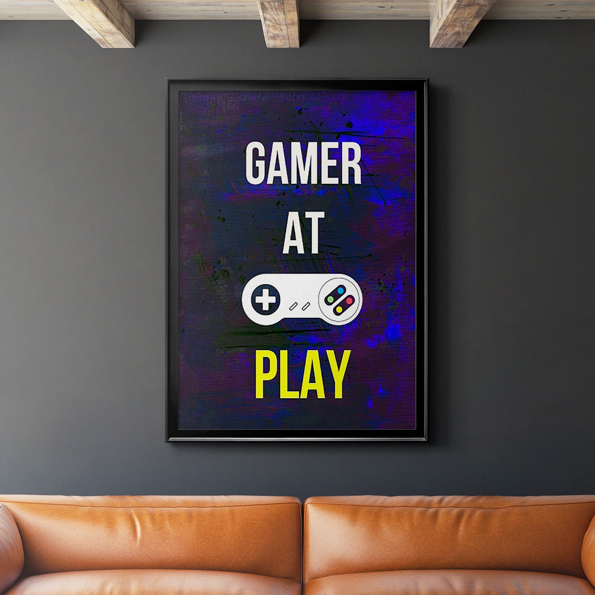 Gamer at Play VI - Modern Framed Canvas Print