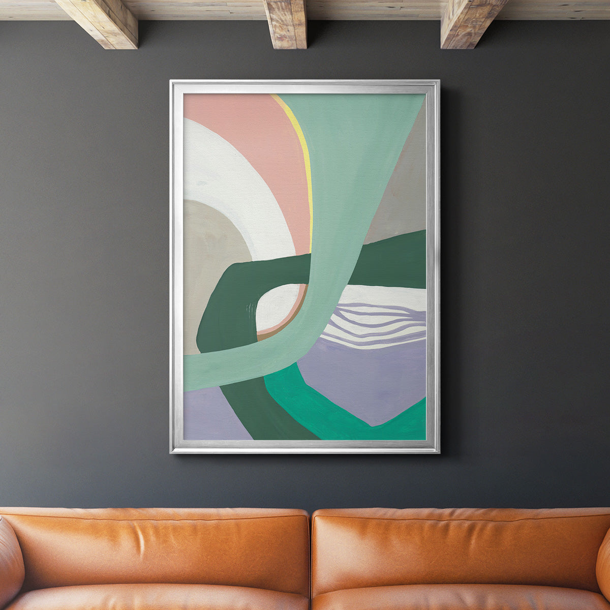 Merge Left - Modern Framed Canvas Print