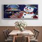 Snow Friends - Floater Framed Canvas Print
