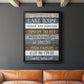 Simple Lake Rules - Modern Framed Canvas Print