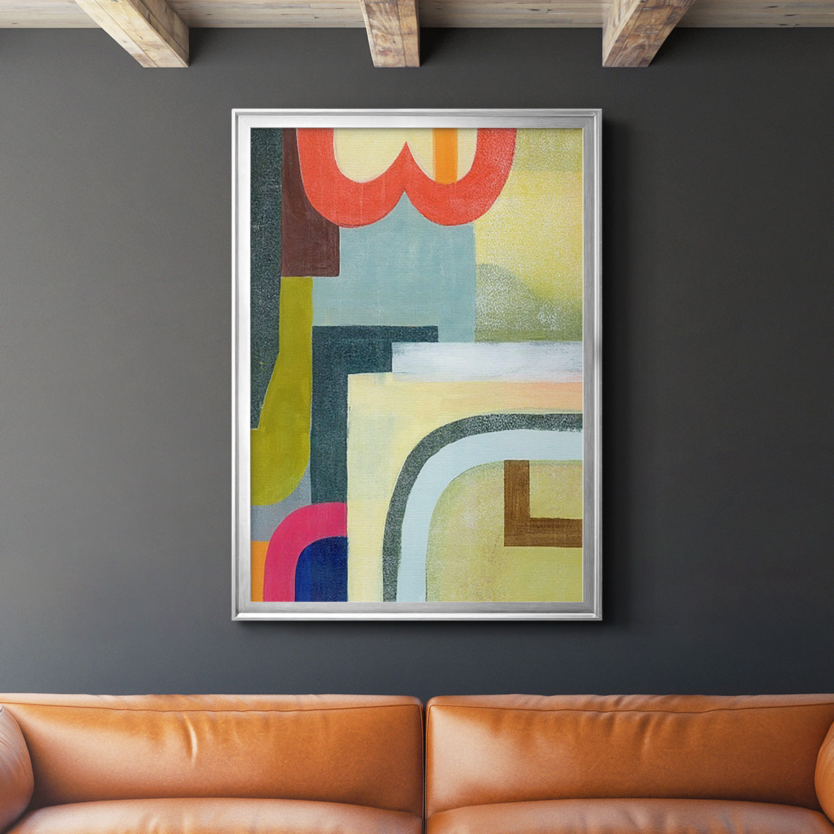 City of Rainbows II - Modern Framed Canvas Print