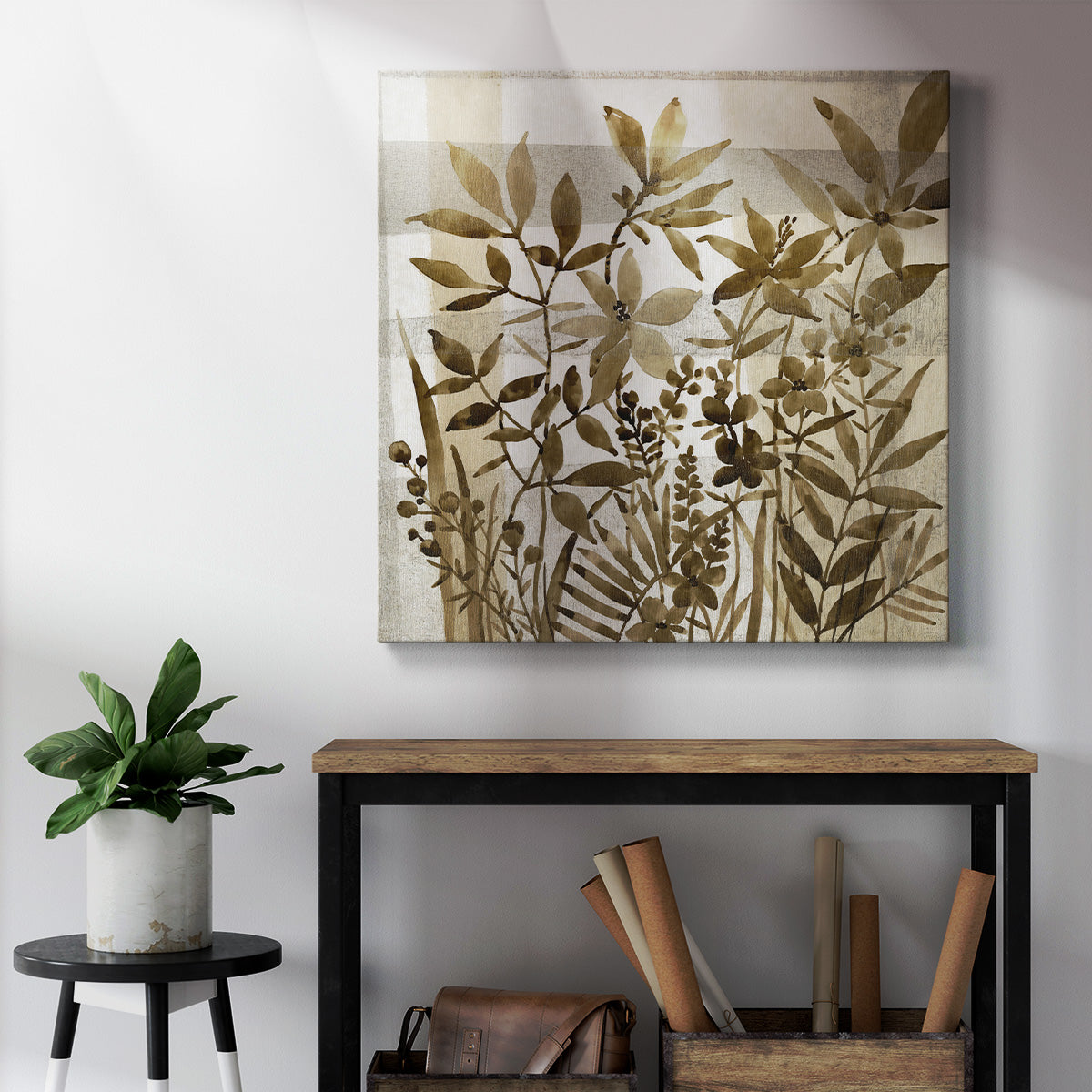 Neutral Garden II - Canvas Art Print