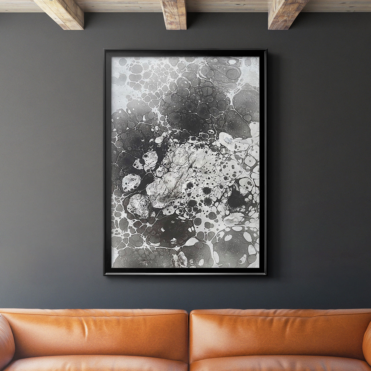 Marbling VI - Modern Framed Canvas Print