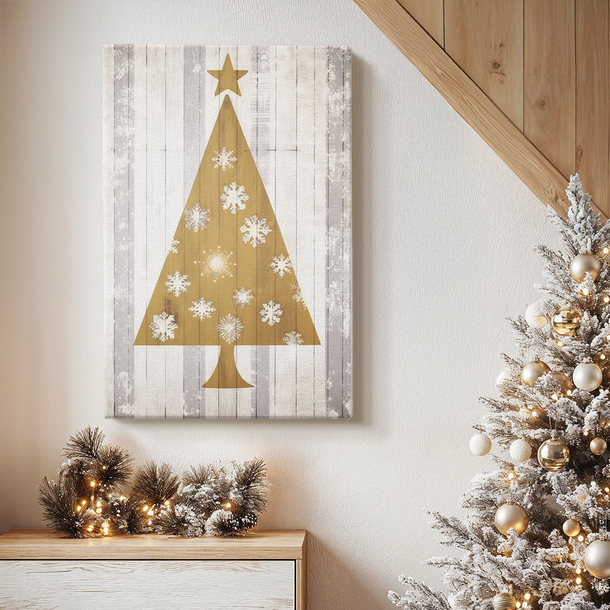 Dawn of Golden Cottage - Canvas Art Print