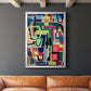 Connected Colors I - Modern Framed Canvas Print