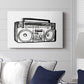 Boombox Sketch - Canvas Art Print