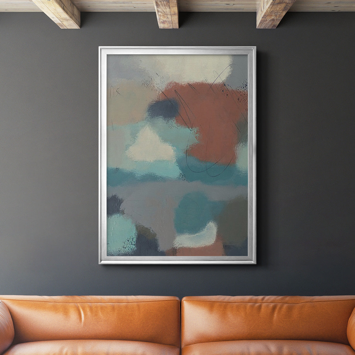 Floating By I - Modern Framed Canvas Print