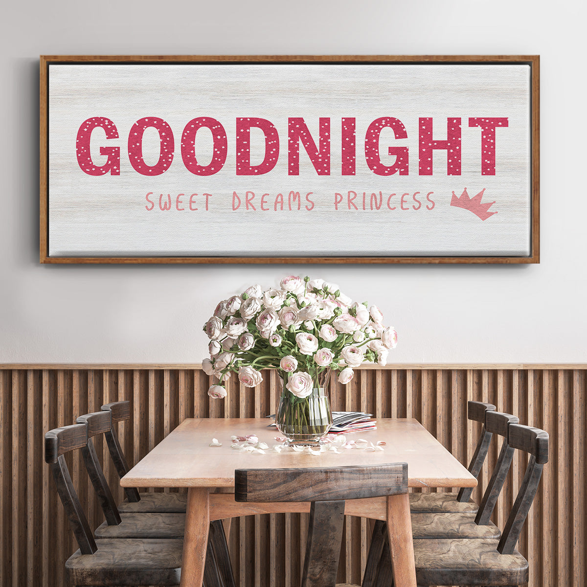 Princess Goodnight - Floater Framed Canvas Print
