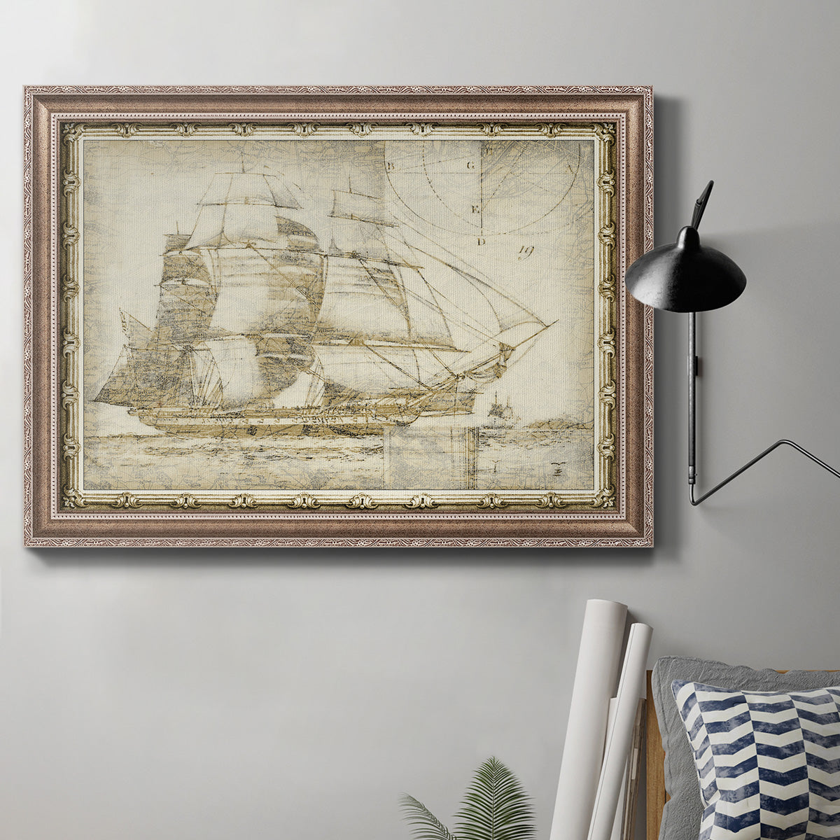 Ghost Ship I Premium Framed Canvas- Ready to Hang