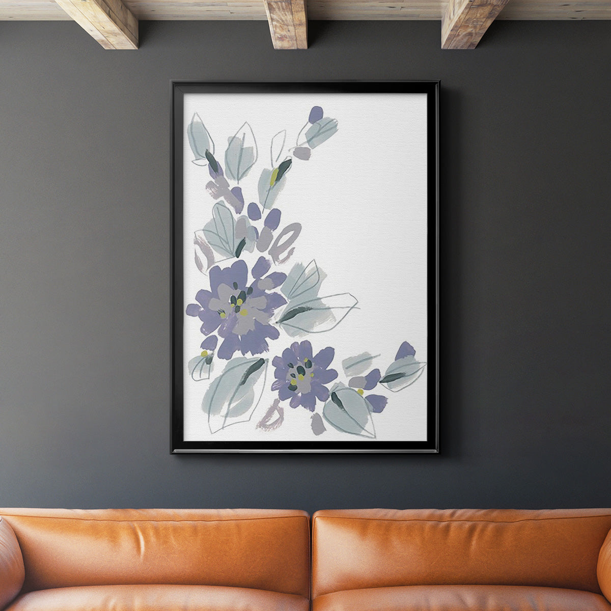 Periwinkle Patch III - Modern Framed Canvas Print