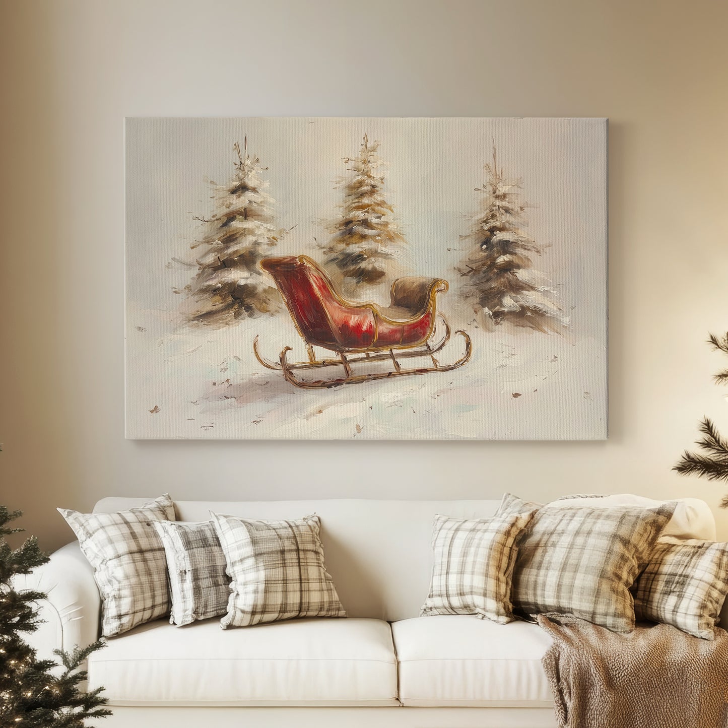 Tinsel-Gold Whisper of Eve - Canvas Art Print