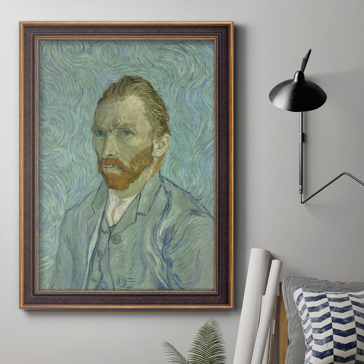 Self-Portrait, 1889 - Ornate Framed Canvas Print