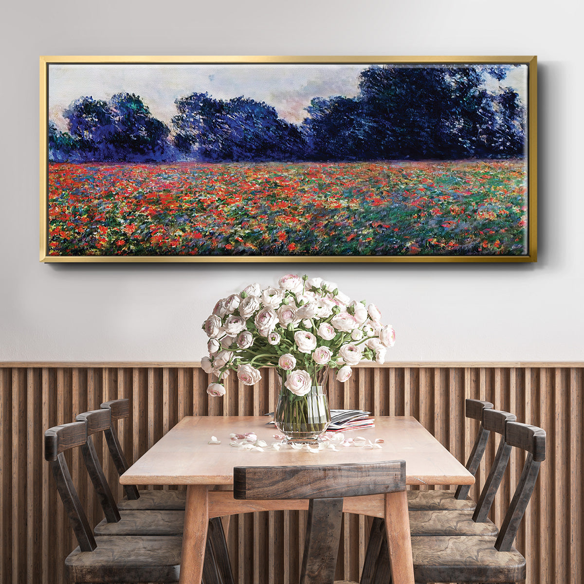 Poppies at Giverny, 1887 - Floater Framed Canvas Print