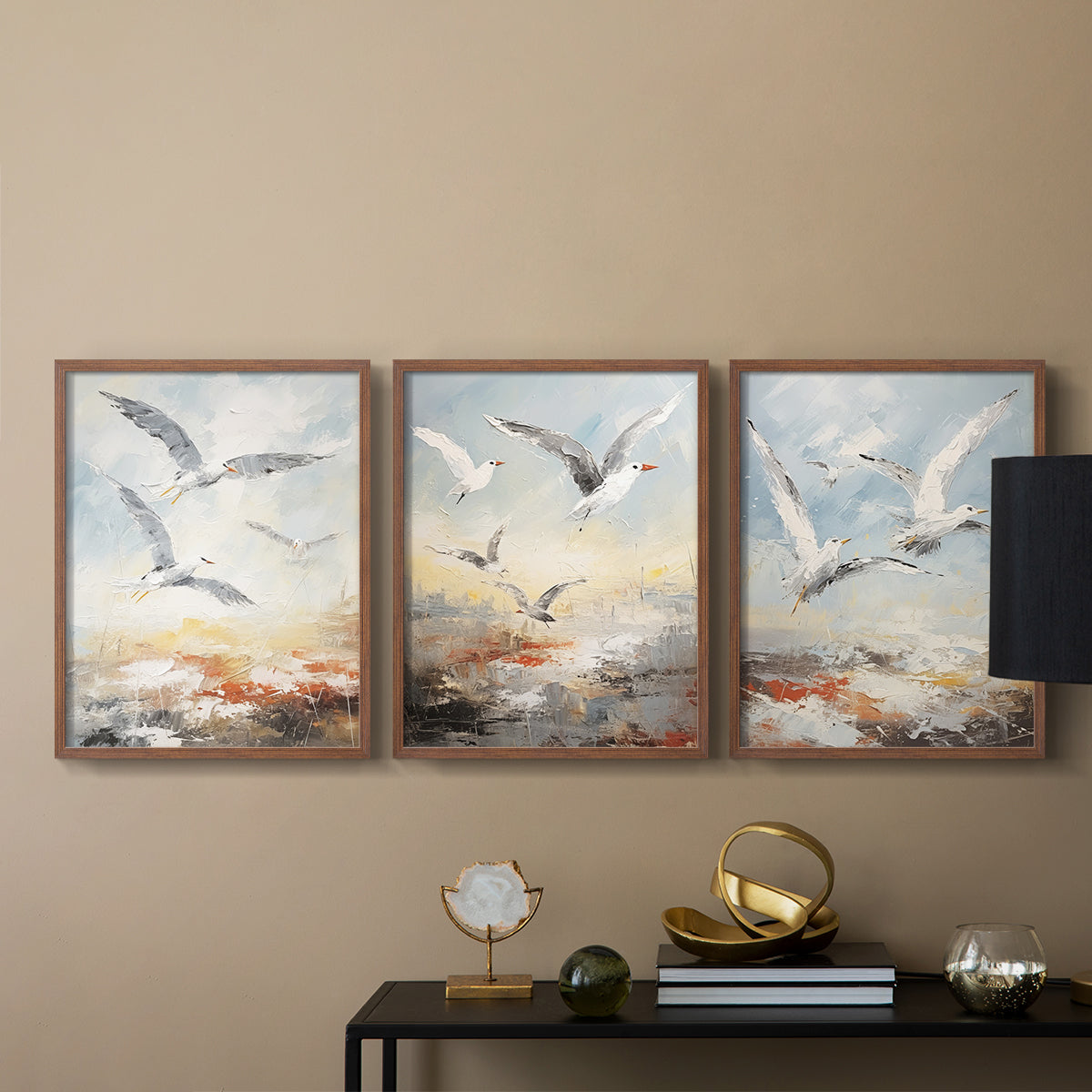 Sea and Shore Series CII - Restickable Framed Art Set