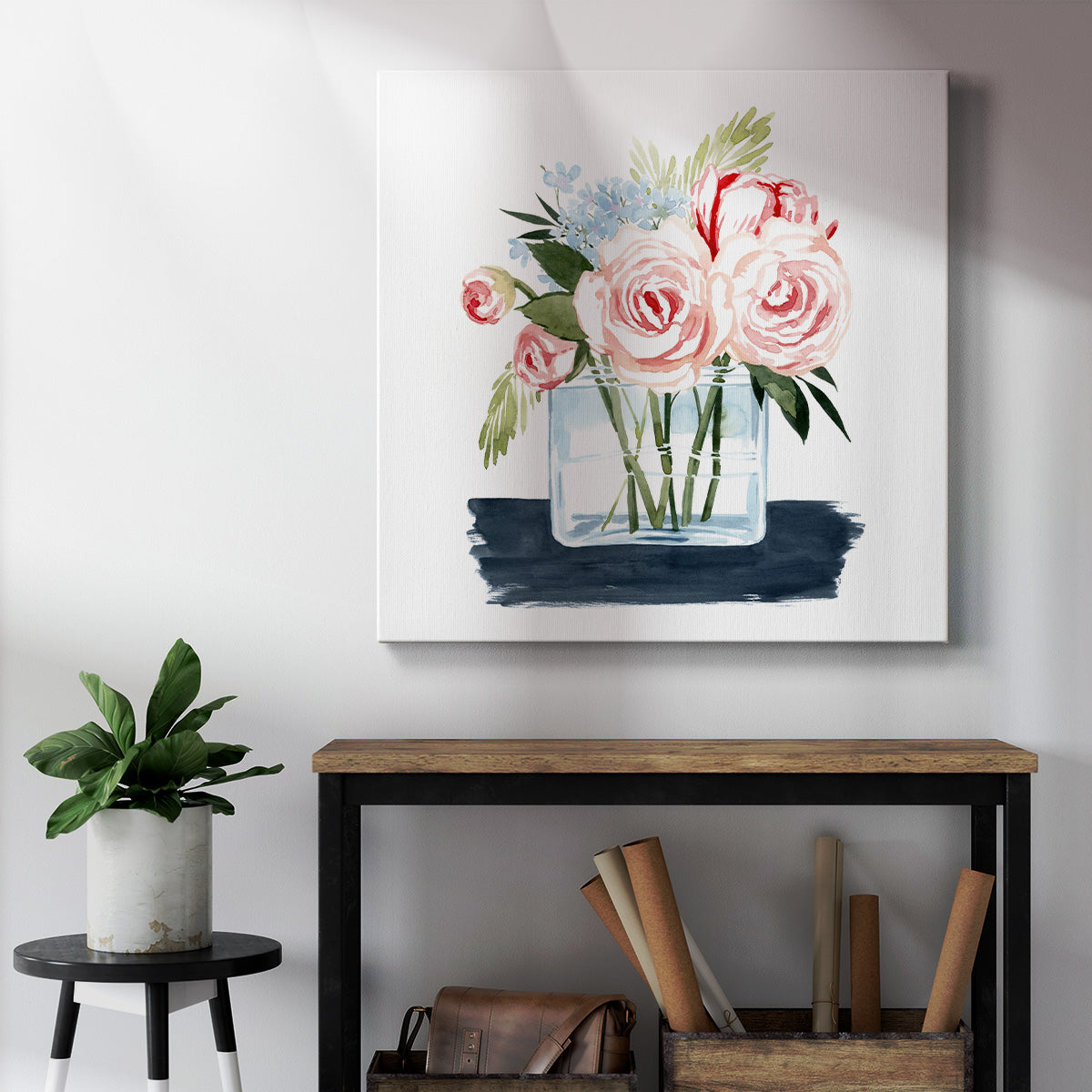 Loose Watercolor Bouquet II - Canvas Art Print