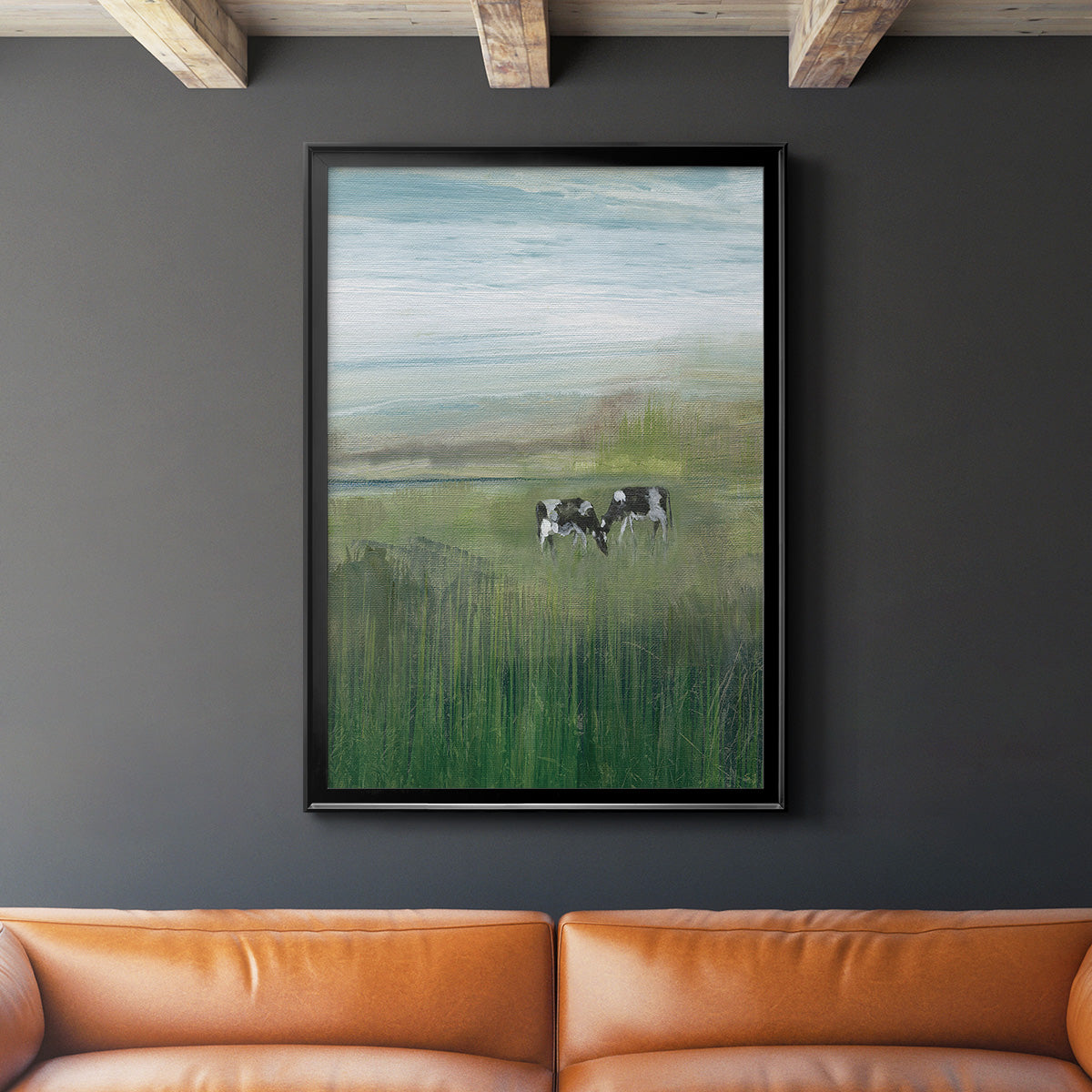 Out to Pasture I - Modern Framed Canvas Print