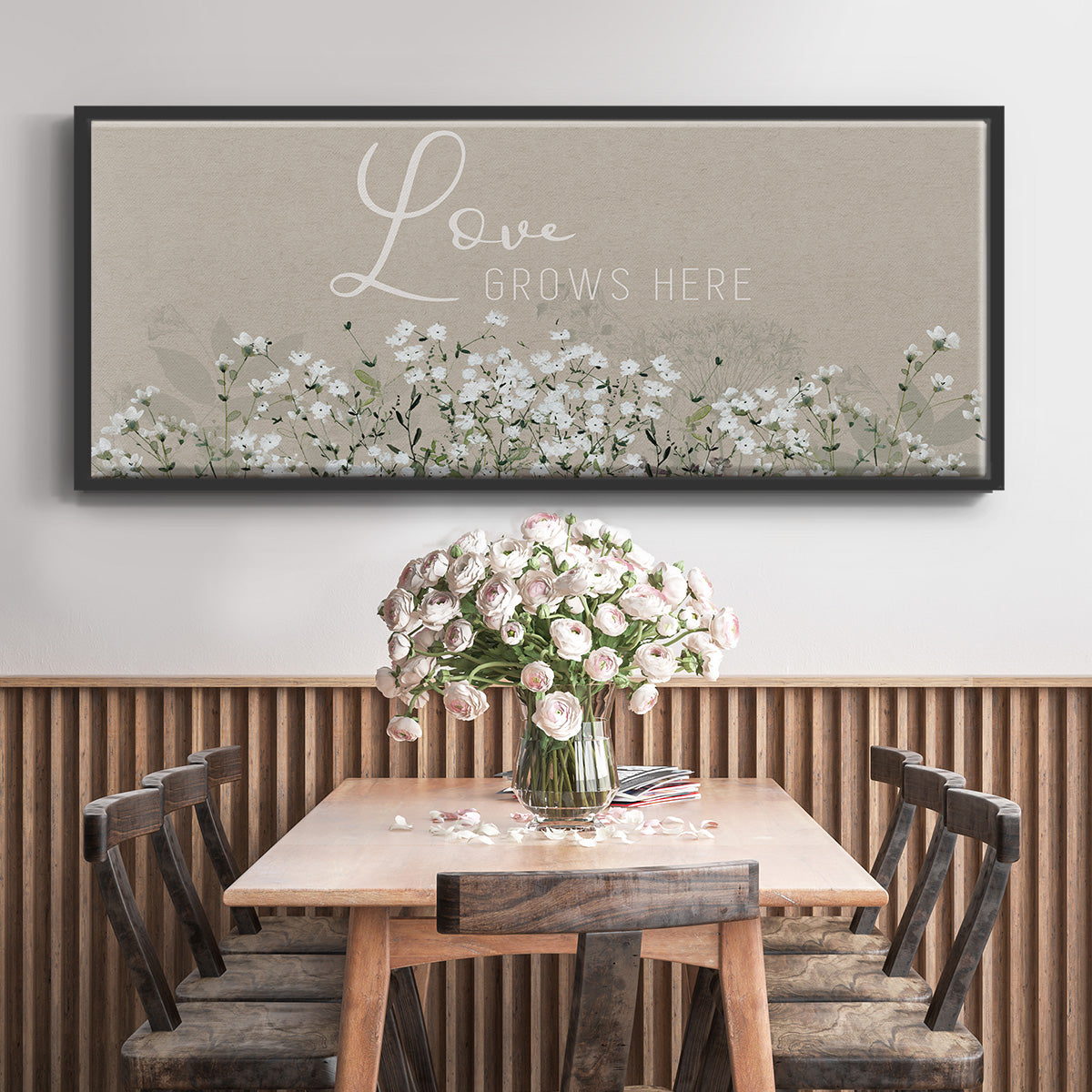 Bouquet of Love - Floater Framed Canvas Print