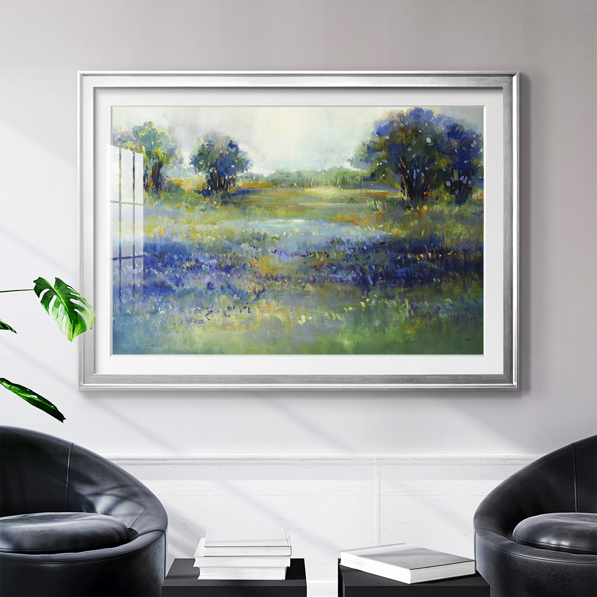 Wildflower View - Modern Framed Art Print
