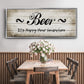 Beer Happy Hour - Floater Framed Canvas Print