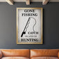 Gone Fishing - Modern Framed Canvas Print
