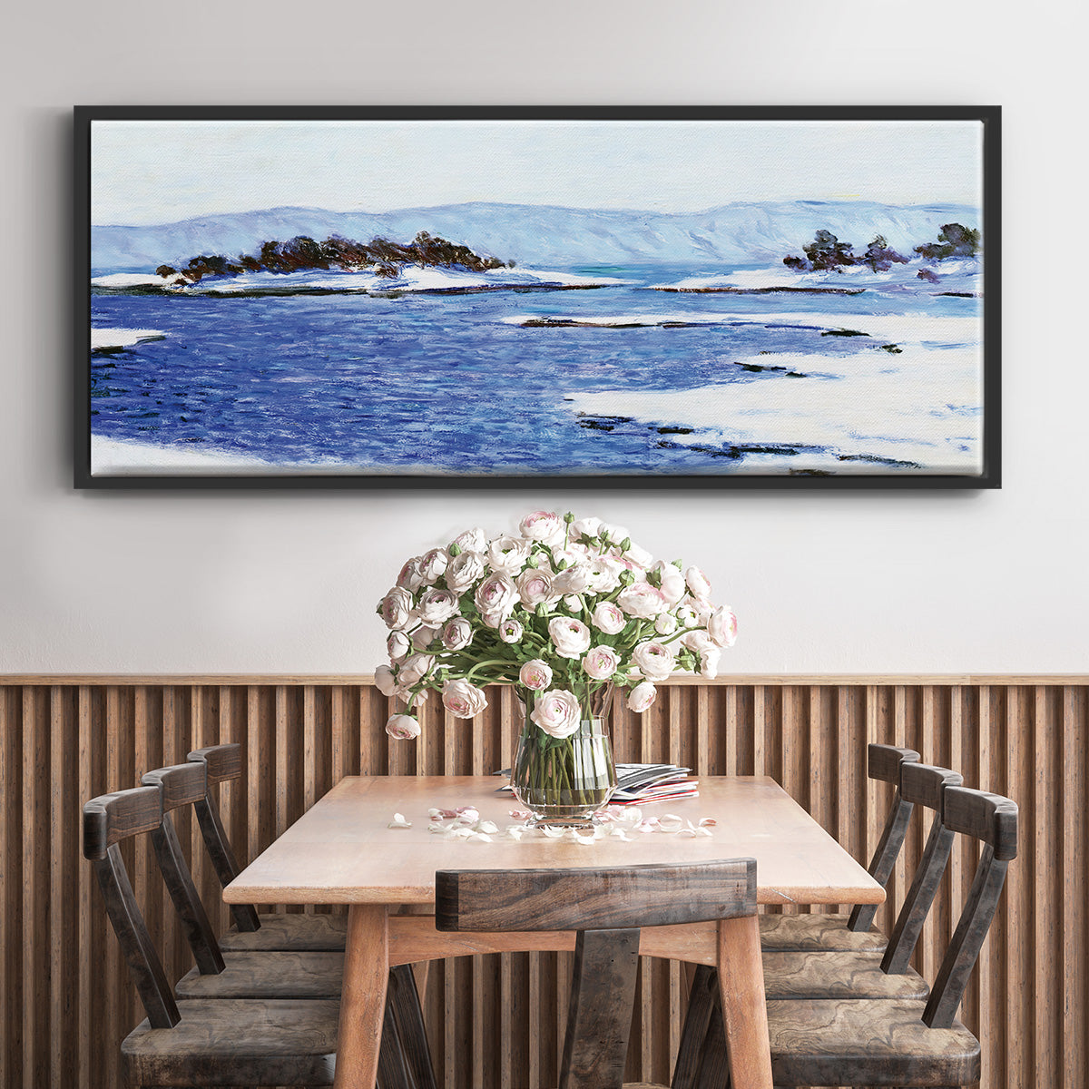 The Banks of the Fjord at Christiania, 1895 - Floater Framed Canvas Print