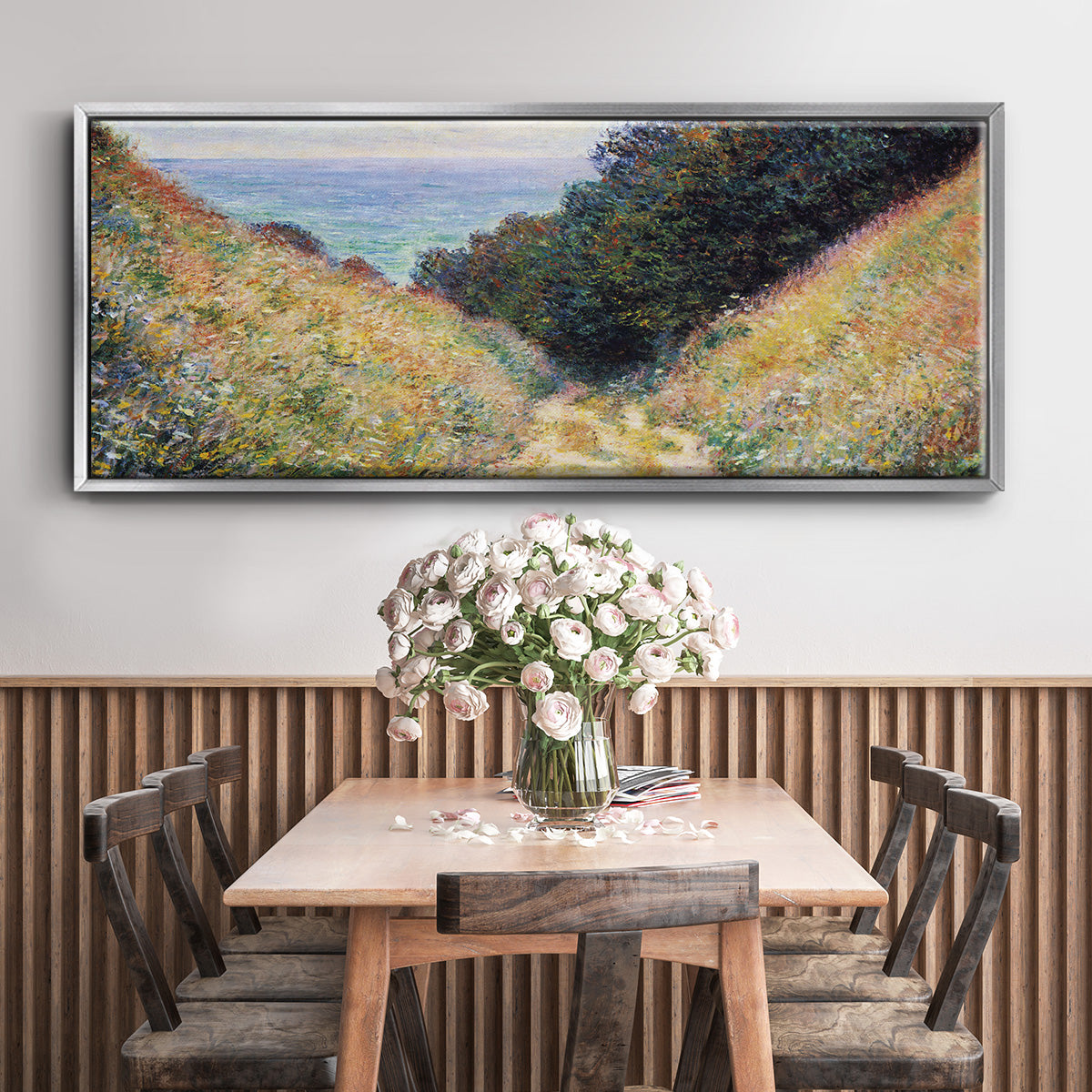 The Path at La Cavée, Pourville - Floater Framed Canvas Print