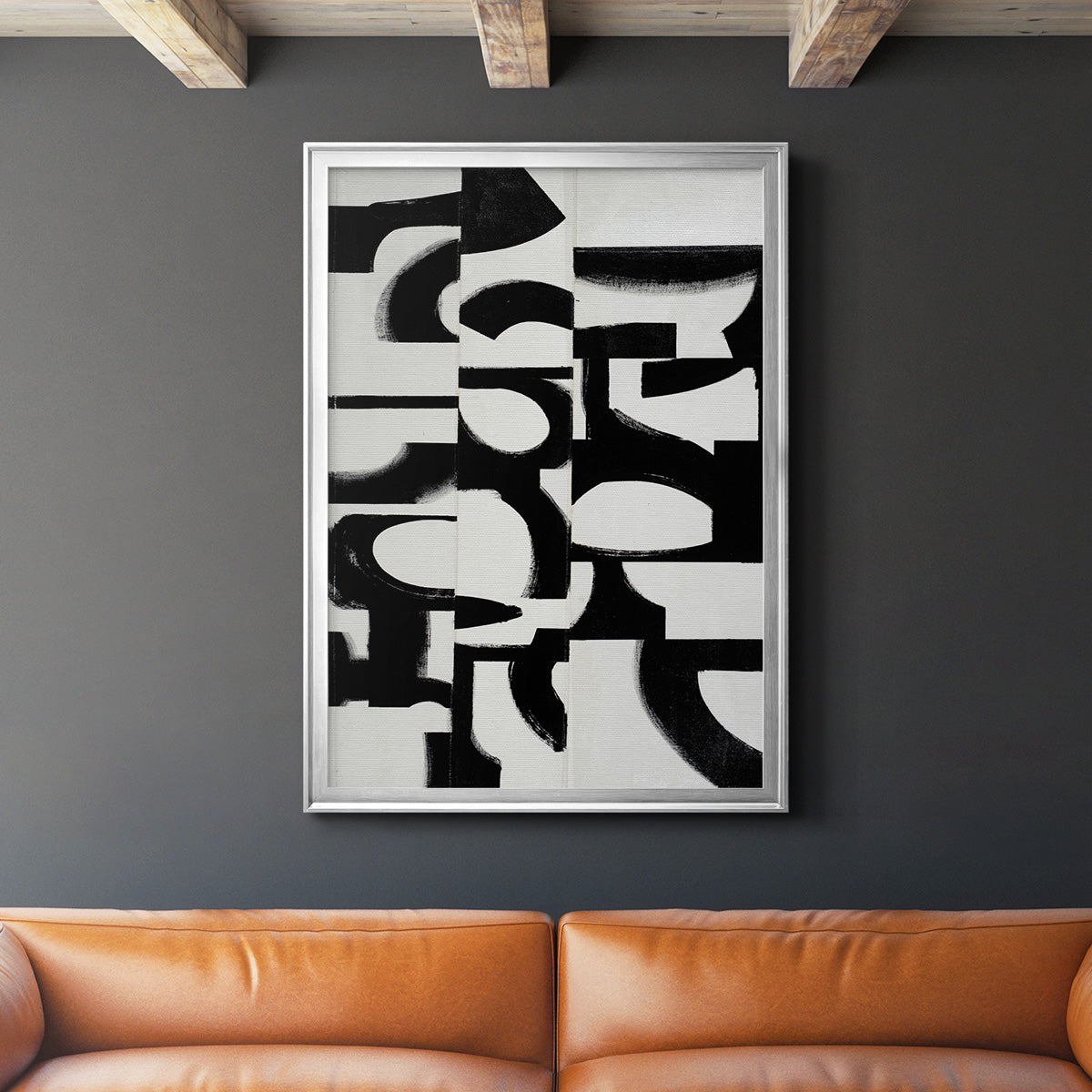 Prosperous Elements V9 - Modern Framed Canvas Print