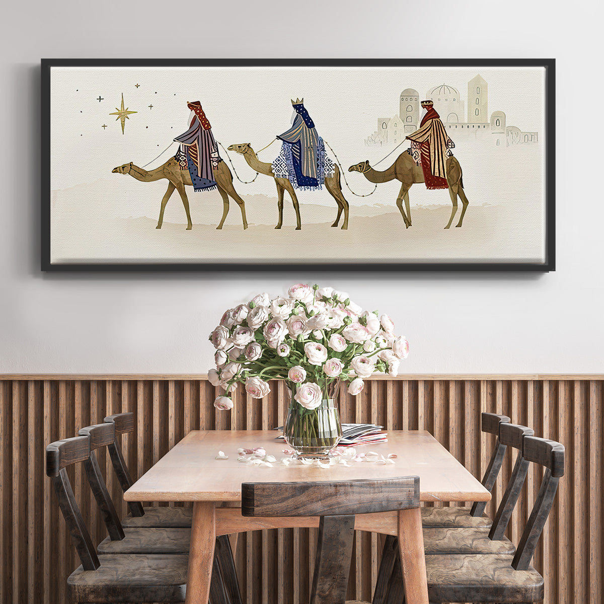 Away in a Manger Collection D - Floater Framed Canvas Print